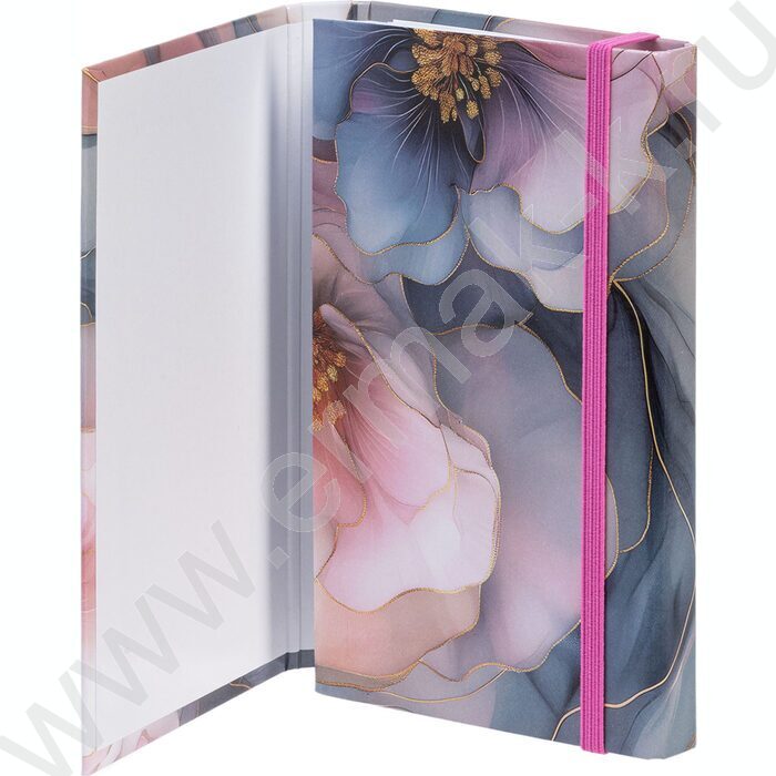 Зап. книжка  80-50л А6 спираль/тв.обл. /с клапаном на резинке "Flower dreams" NEW | Фото 3
