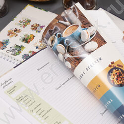 Книга д/записи кулинарных рецептов  80л А4 4 цв.разделит.на спирали "Нежность лаванды" с наклейк NEW | Фото 7