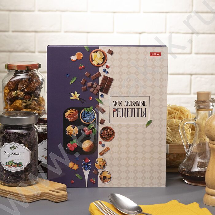 Книга д/записи кулинарных рецептов  80л А4 4 цв.разделит.на спирали "Кулинарные наслаждения" с н NEW | Фото 2