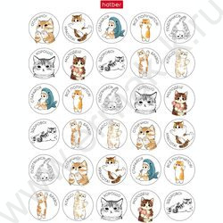 Набор наклеек А6 Оценки и поощрения_Котики 4л/115шт NEW | Фото 2