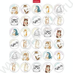 Набор наклеек А6 Оценки и поощрения_Котики 4л/115шт NEW | Фото 4