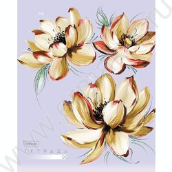 Тетрадь  96л клетка "Красочные лепестки" /тиснение/ 5видов NEW | Фото 6