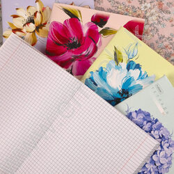 Тетрадь  96л клетка "Красочные лепестки" /тиснение/ 5видов NEW | Фото 7