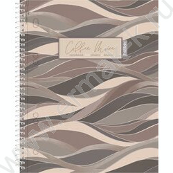 Тетрадь 120л клетка/спираль /4 цв. разделителя, перфорация на отрыв/тв.обл.Soft-touch "Кофейный  NEW | Фото 1