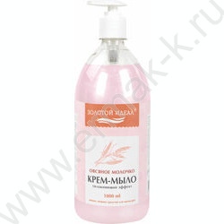 Мыло-крем жидкое "Овсяное молочко" 1л с дозатором NEW | Фото 1
