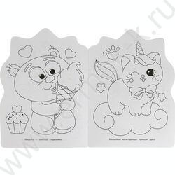 Раскраска-вырубка А4 Кавайная единорожка NEW | Фото 3