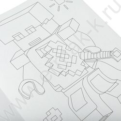 Раскраска А4 По мотивам Майнкрафт.Путешествие в квадромир NEW | Фото 4