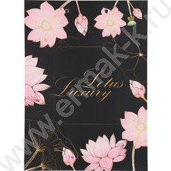 Клипборд А4 мат.ламин. с зажимом Цветок лотоса на черном NEW | Фото 2