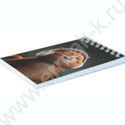 Блокнот  40л А7 спираль "Кот в наушниках" /УФ-лак сплошной/ NEW | Фото 2