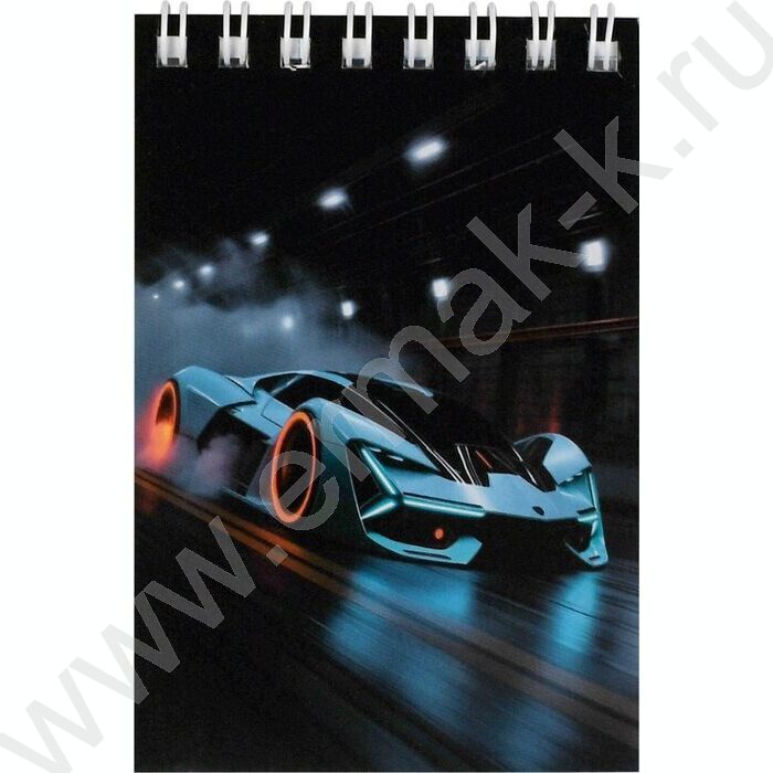 Блокнот  40л А7 спираль "Спорткар" /УФ-лак сплошной/ NEW | Фото 1