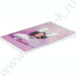 Блокнот  40л А7 спираль "Балерина с бантом" /УФ-лак сплошной/ NEW | Фото 2