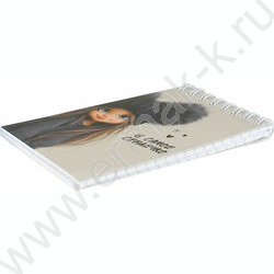 Блокнот  40л А7 спираль "Девчонка в шапке" /УФ-лак сплошной/ NEW | Фото 2