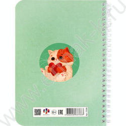 Личный дневник д/девочек А5 40л "Девочка с котёнком" спираль NEW | Фото 9