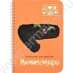 Личный дневник д/девочек А5 40л "Кот из коробки" спираль NEW | Фото 1
