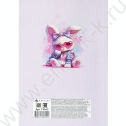 Бумага цв. двухсторонняя газетная А4 16л/ 8цв Розовая зайка NEW | Фото 9