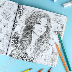 Раскраска 215*215 Красивые девушки.Симфония года NEW | Фото 5