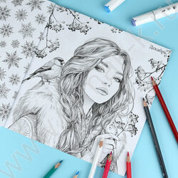 Раскраска 215*215 Красивые девушки.Симфония года NEW | Фото 7