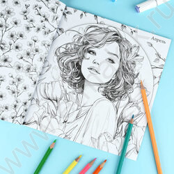 Раскраска 215*215 Красивые девушки.Симфония года NEW | Фото 8