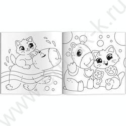 Раскраска 215*215 У меня лапки.Капибары и котики NEW | Фото 2
