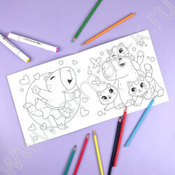 Раскраска 215*215 У меня лапки.Капибары и котики NEW | Фото 5