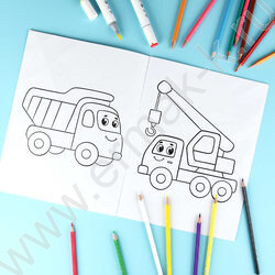 Раскраска 215*280 Моя первая раскраска.Весёлый транспорт NEW | Фото 4