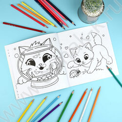 Раскраска 215*215 Раскраска с котиками.Кусы! NEW | Фото 6