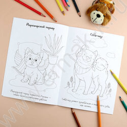 Раскраска 165*235 Породы.Собаки с наклейками NEW | Фото 7