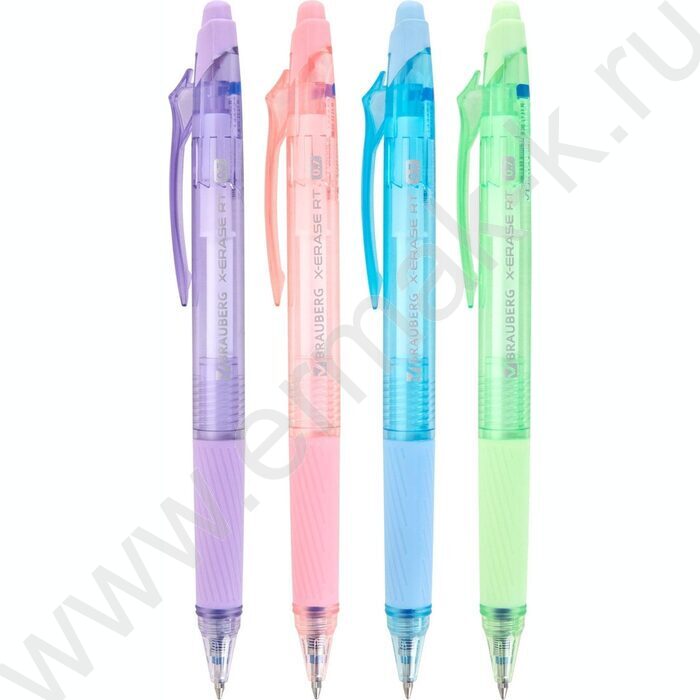 Ручка шар Пиши-стирай авт синяя 0,7мм "X-ERASE RT PASTEL COLOR" /ассорти | Фото 1