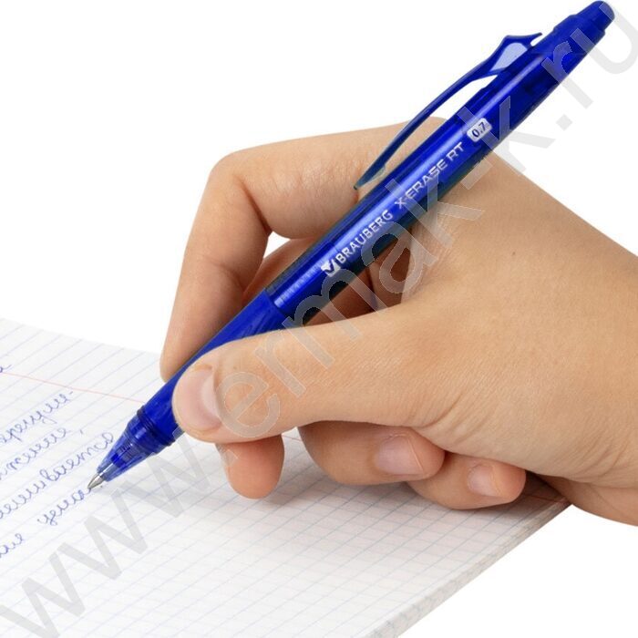 Ручка шар Пиши-стирай авт синяя 0,7мм "X-ERASE RT" /цв.корпуса - синий | Фото 8