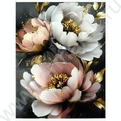 Тетрадь  80л А4 клетка/перевертыш "Пионы с золотом" NEW | Фото 3