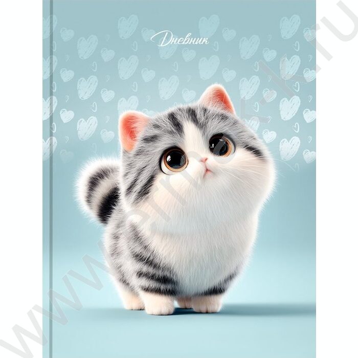 Дневник 1-4кл. /тв.обл./глянец "Милый котик-8" NEW | Фото 2