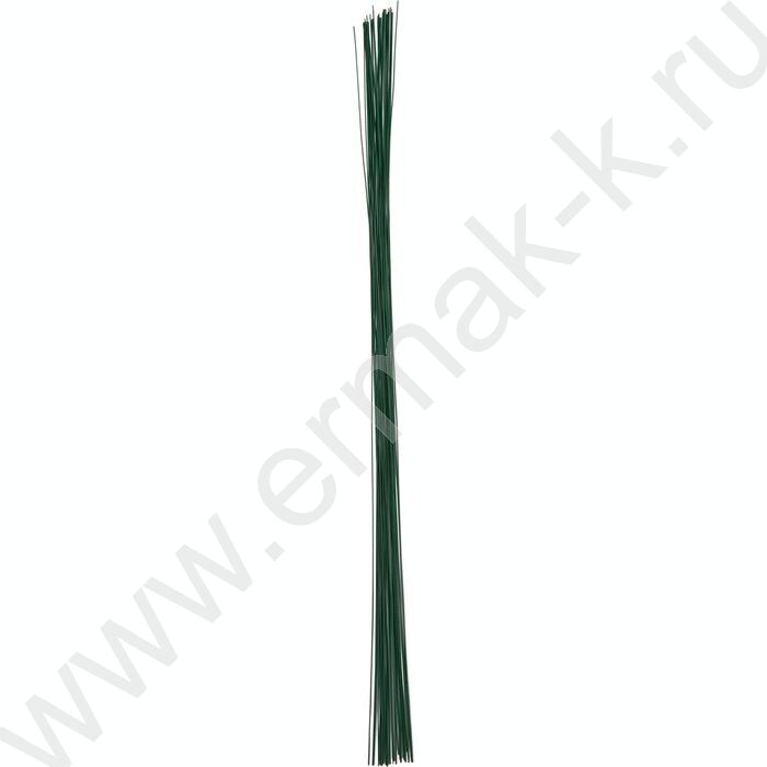 Проволока флористическая зеленая D0.55мм*40см 30шт, лакированная NEW | Фото 1