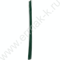 Проволока флористическая зеленая D0.7мм*40см 30шт, лакированная NEW | Фото 1