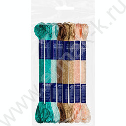 Нитки для вышивания мулине "Винтажные оттенки" 100%вискоза 8цв*8м NEW | Фото 3