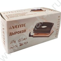 Дырокол  12л пластик Esthetics /линейка /цвет бургунди, с метал. базой цвета розового золота NEW | Фото 2