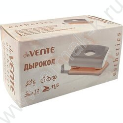 Дырокол  12л пластик Esthetics /линейка /лавандово-пепельный, с метал. базой цвета розового золо NEW | Фото 2