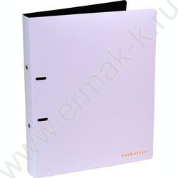 Папка 2 кольца 30мм "Esthetics" фактура "soft-touch" 0,8мм, карман внутр./ лавандово-пепельная NEW | Фото 1