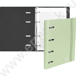 Тетрадь  80л А5 клетка/кольца /тв. обл. /резинка для фиксации /оливковая NEW | Фото 2