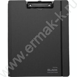 Клипборд А4 "TOTAL BLACK" /толщина 2 мм /фактура "песок" пенный уплотнитель, черный NEW | Фото 1