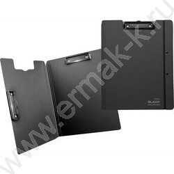 Клипборд А4 "TOTAL BLACK" c 2-мя клипами /толщина 2 мм /фактура "песок" пенный уплотнитель, черн NEW | Фото 2