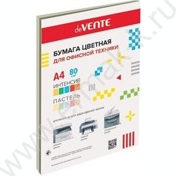 Бумага А4  80г/мкв  50л "MIX" ассорти /5 интенсивных и 5 пастельных цветов NEW | Фото 1