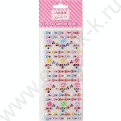 Наклейки-стразы акриловые "Цветочная поляна" 7,5*18см /цвет ассорти /блистер NEW | Фото 1