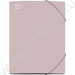 Папка на резинках "sigNATURE" толщина 2мм, 2 угловые резинки, 3 клапана /пудрово розовая NEW | Фото 1