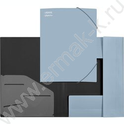 Папка на резинках "sigNATURE" толщина 2мм, 2 угловые резинки, 3 клапана /сумеречно-синяя NEW | Фото 2