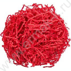 Бумажный наполнитель Кораллово-красный  50г ширина 3 мм NEW | Фото 1
