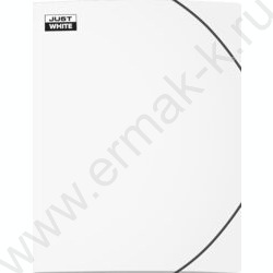 Папка на резинках "JUST WHITE" толщина 2 мм, 2 угловые резинки, 3 клапана /белая NEW | Фото 1