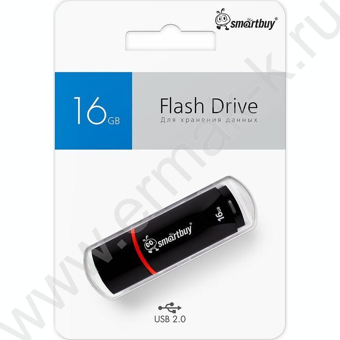Съемный носитель информации 16GB USB Flash Drive <USB 2.0> черный "Crown" | Фото 4