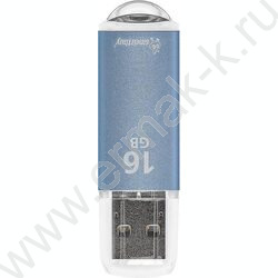 Съемный носитель информации 16GB USB Flash Drive <USB 2.0> синий (металл. корпус) "V-Cut" | Фото 1