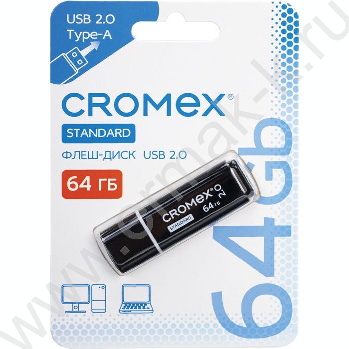 Съемный носитель информации 64GB USB Flash Drive <USB 2.0> черный "Standard" | Фото 3