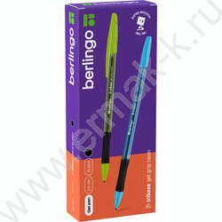 Ручка гелевая черная 0,5мм  "Tribase Gel grip neon", грип /ассорти NEW | Фото 3